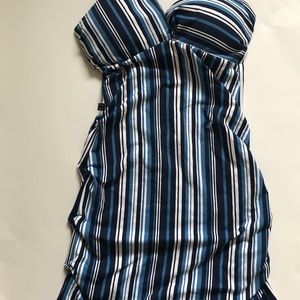 Stripped One Shoulder Dress